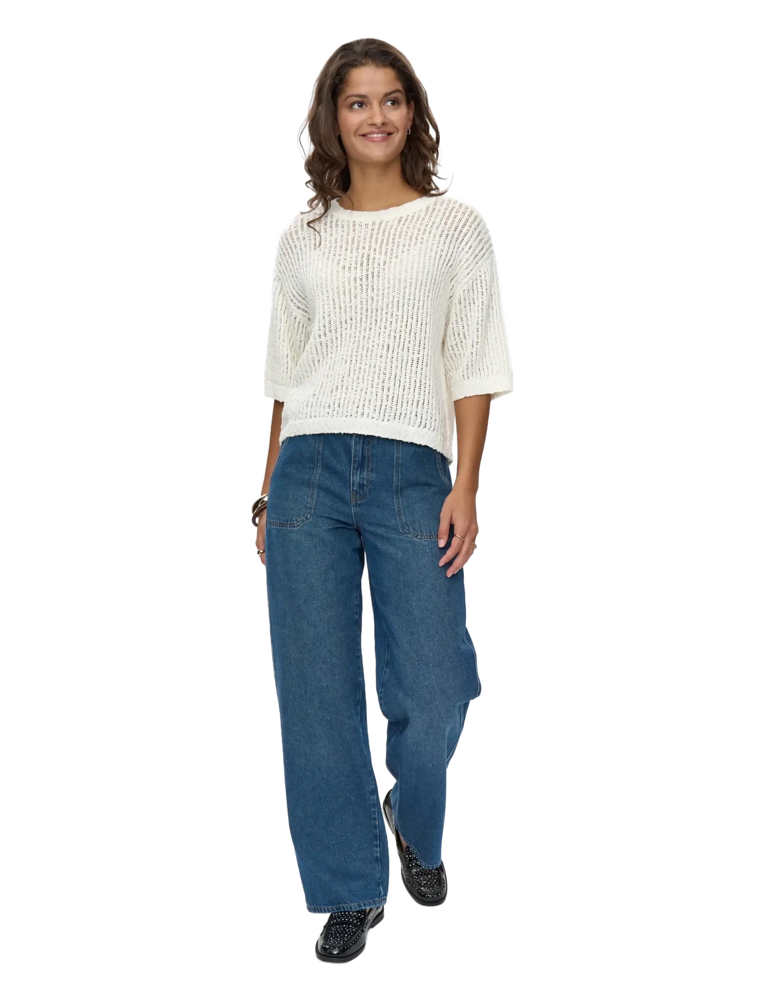 Nümph - NUMIRANDI SS PULLOVER - pullover - cloud dancer - 2