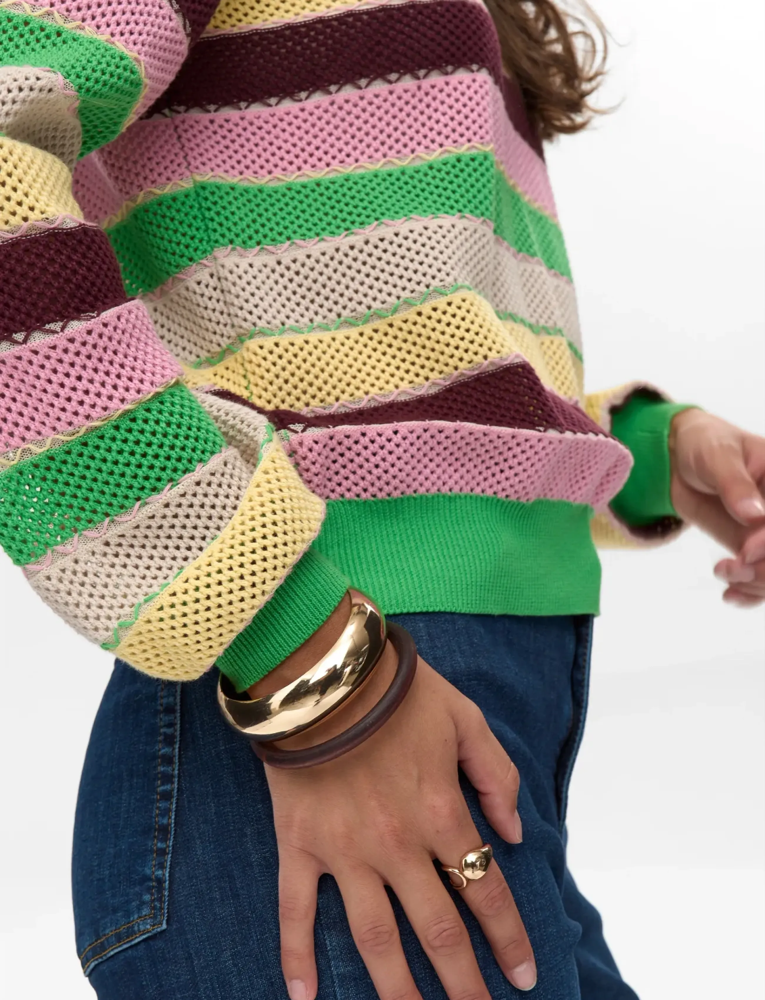 Nümph NUMIVA LS PULLOVER - Födelsedag - POISON GREEN / multi