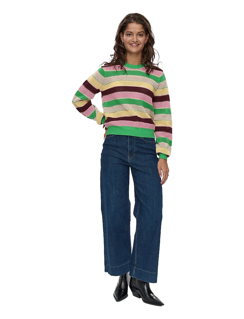 Nümph - NUMIVA LS PULLOVER - stickade tröjor - poison green - 2