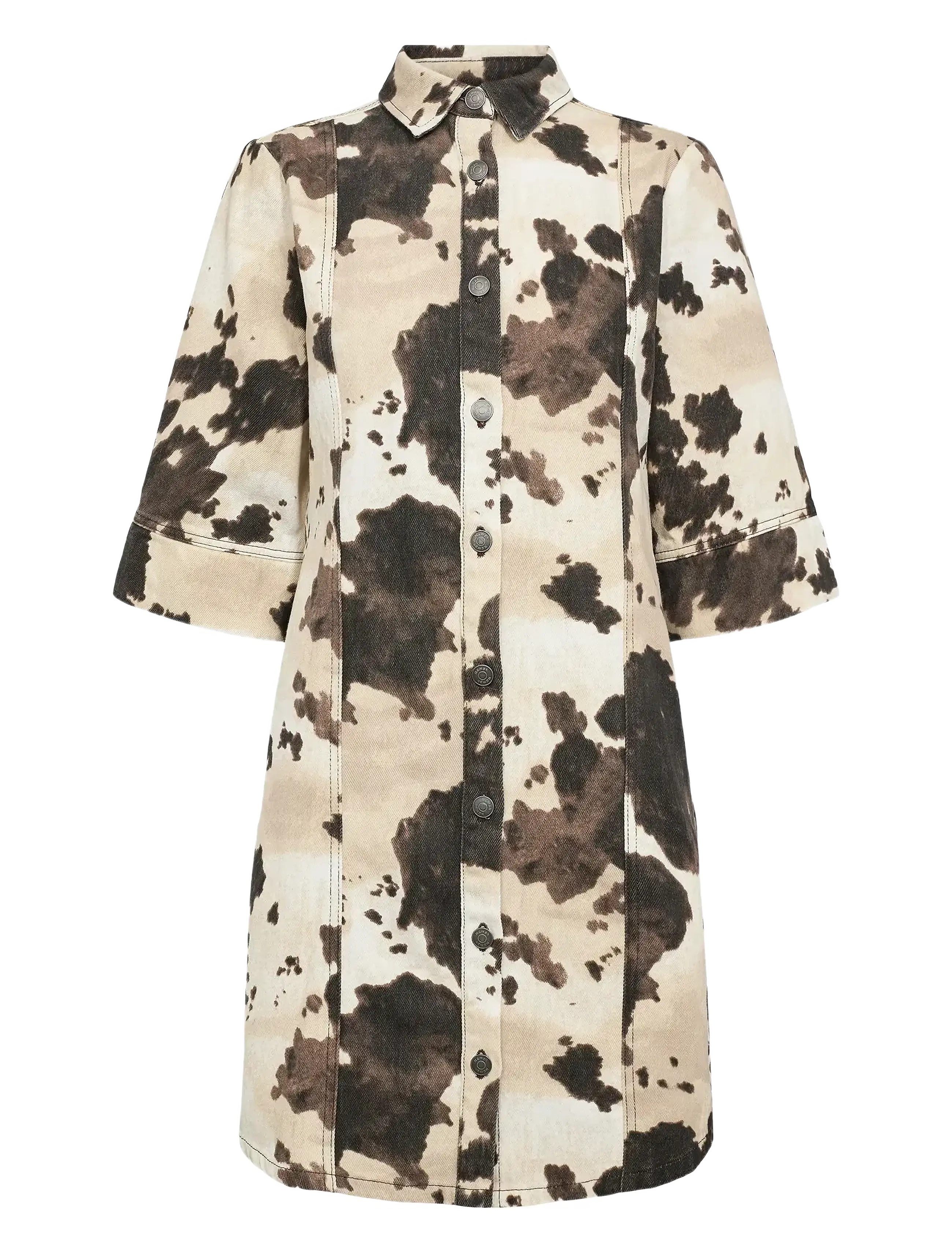 Nümph Nuivy Shirt Dress, 34, Dresses, Beige - Knee-length & Midi, Frauen