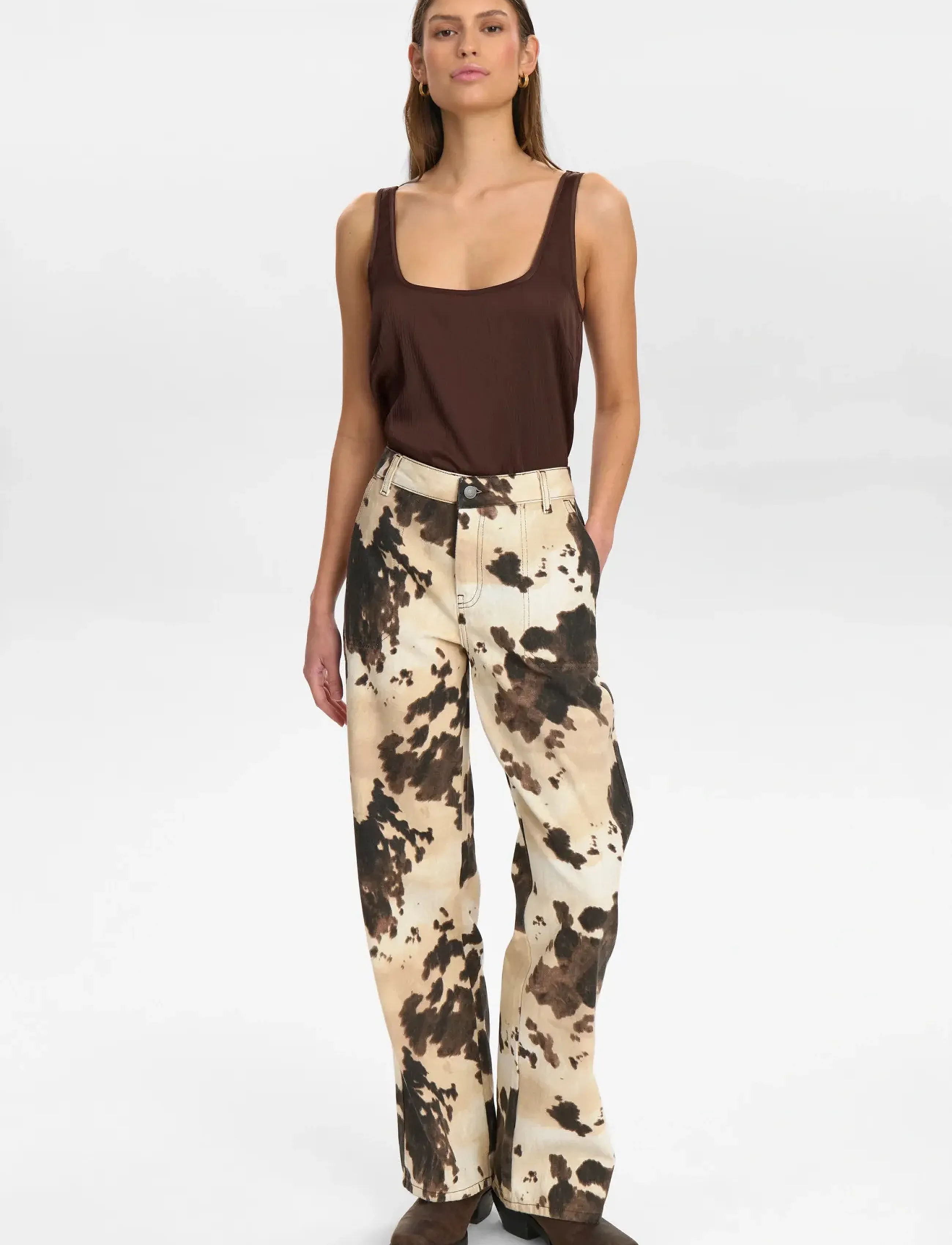 Nümph NUIVY PANTS - Tøj - GRAY MORN / brown