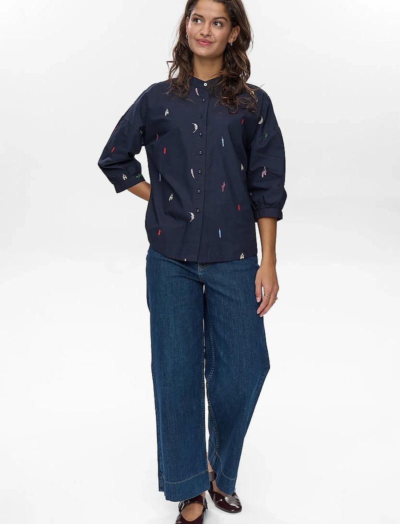 Nümph - NUKIVA SHIRT - langärmlige hemden - dark sapphire - 4