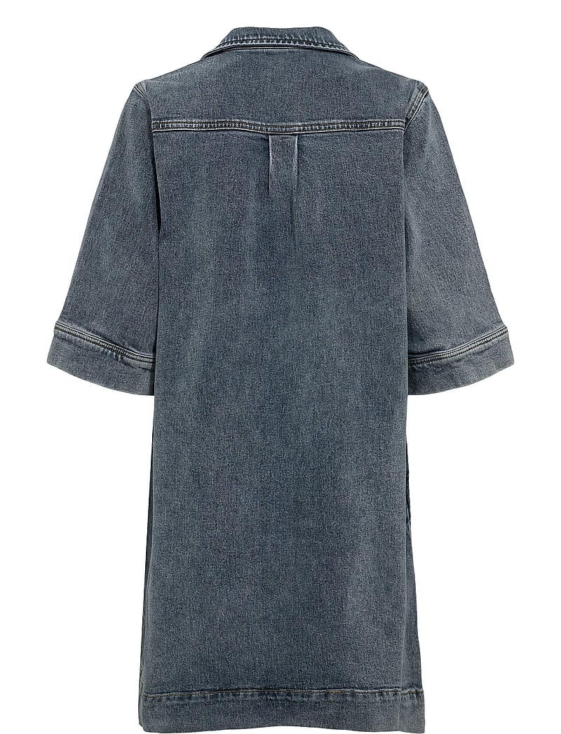Nümph - NUTORONTO DRESS - skjortekjoler - med. blue washed denim - 4