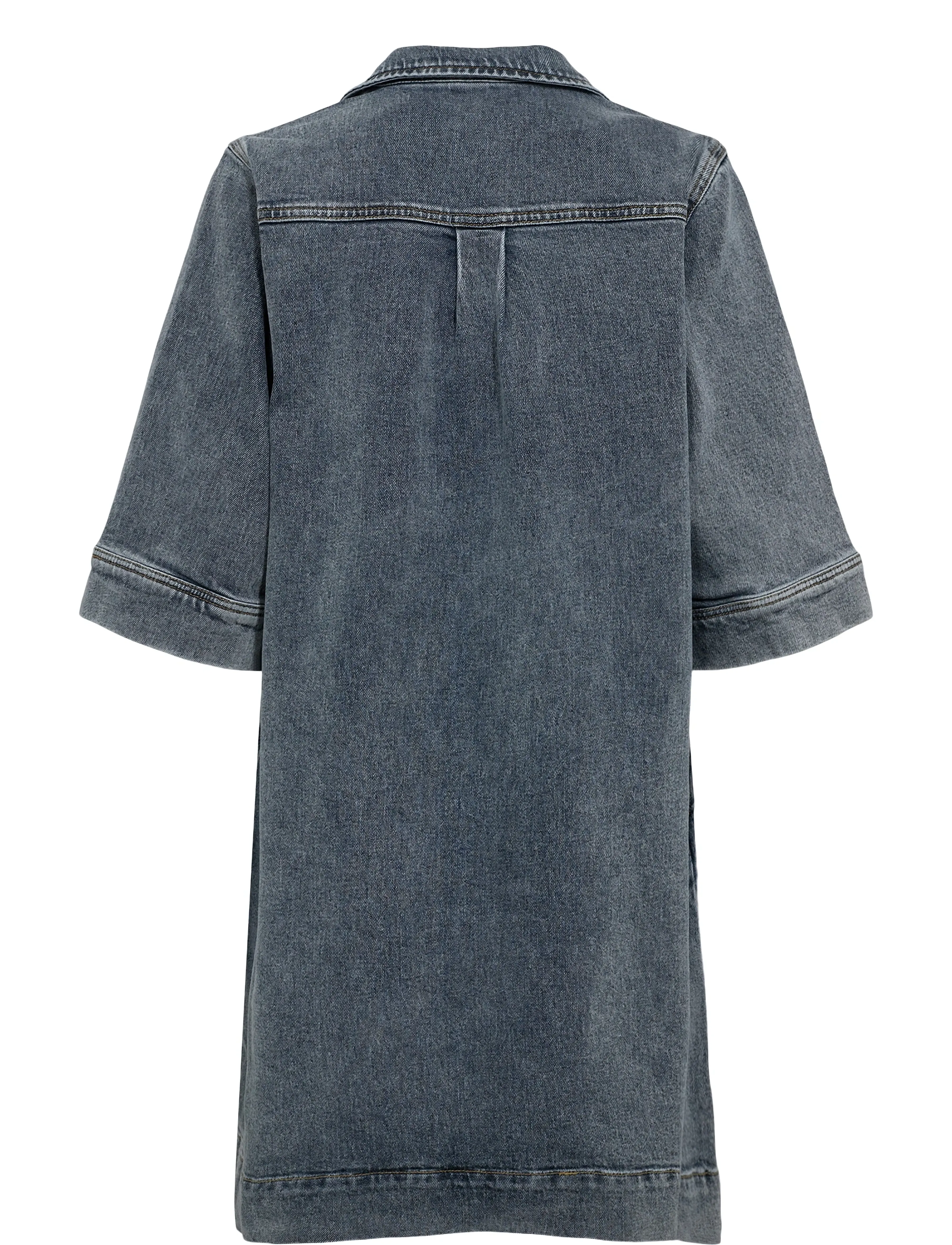 Nümph - NUTORONTO DRESS - särkkleidid - med. blue washed denim - 4