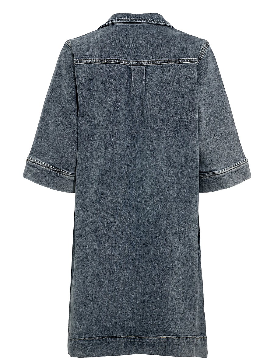 Nümph - NUTORONTO DRESS - skjortekjoler - med. blue washed denim - 4