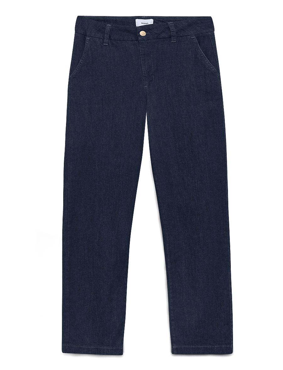 Nümph - NUAMBER PANTS - gerade jeans - dark blue denim - 1