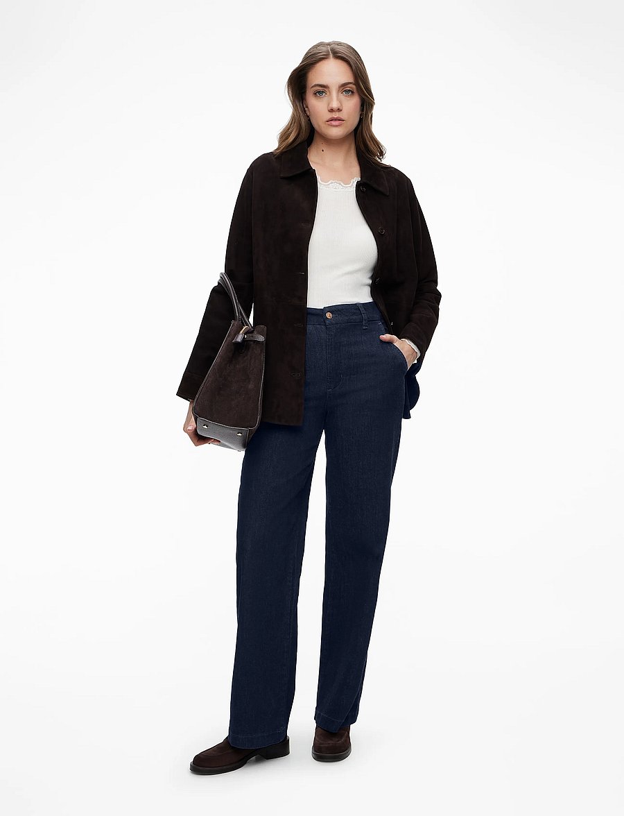 Nümph - NUAMBER PANTS - gerade jeans - dark blue denim - 2