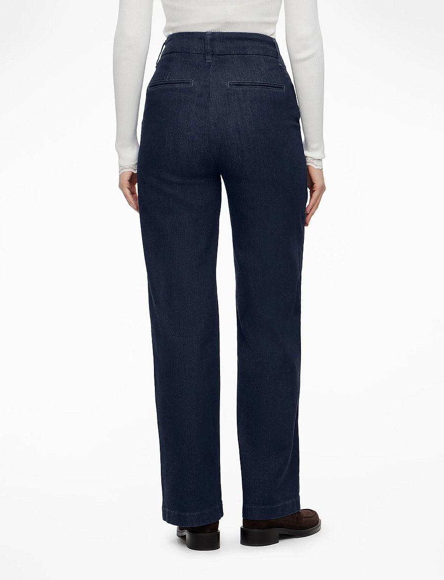Nümph - NUAMBER PANTS - gerade jeans - dark blue denim - 4