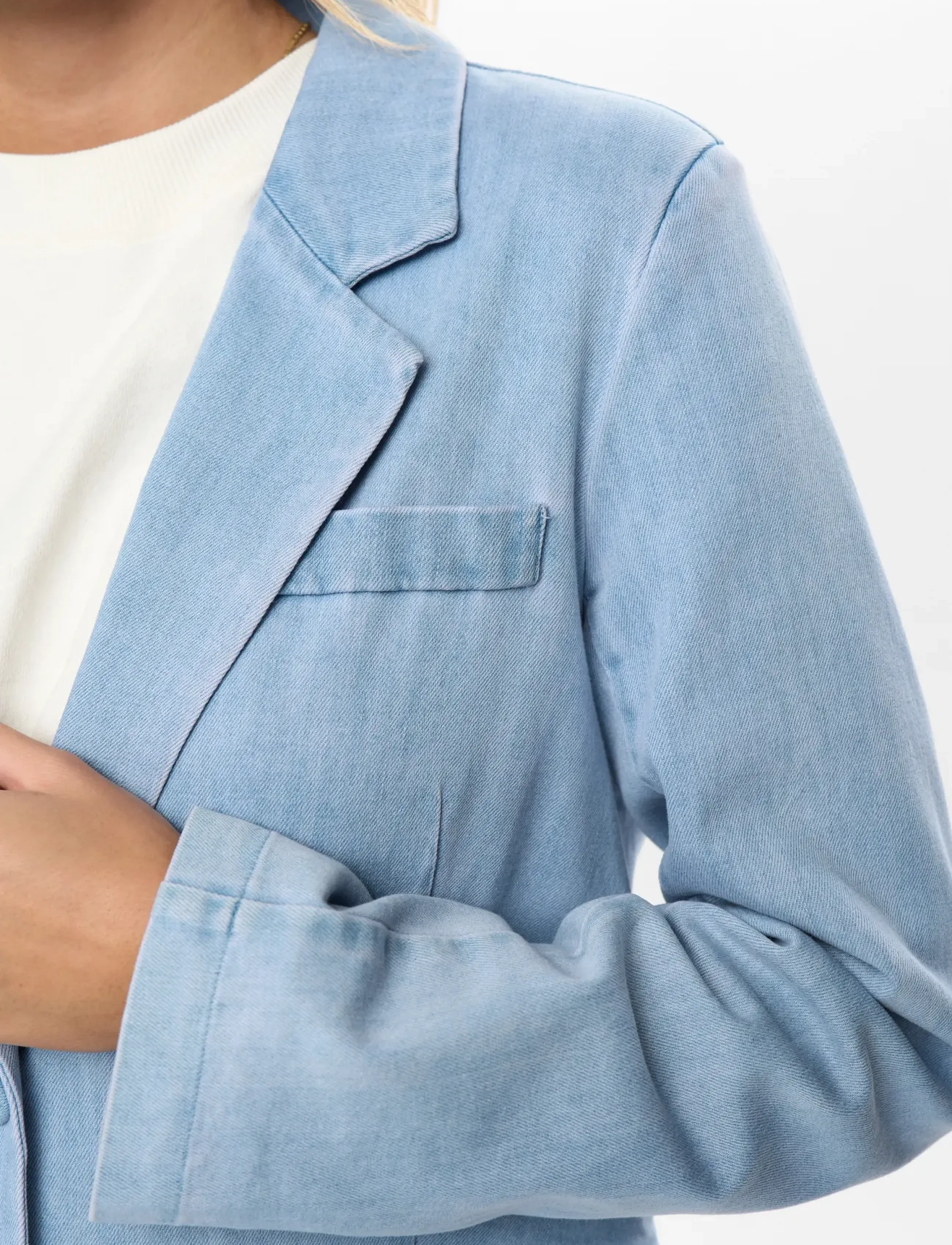 Nümph - NUALETTA -  BLAZER - einreihige blazer - light blue denim - 3