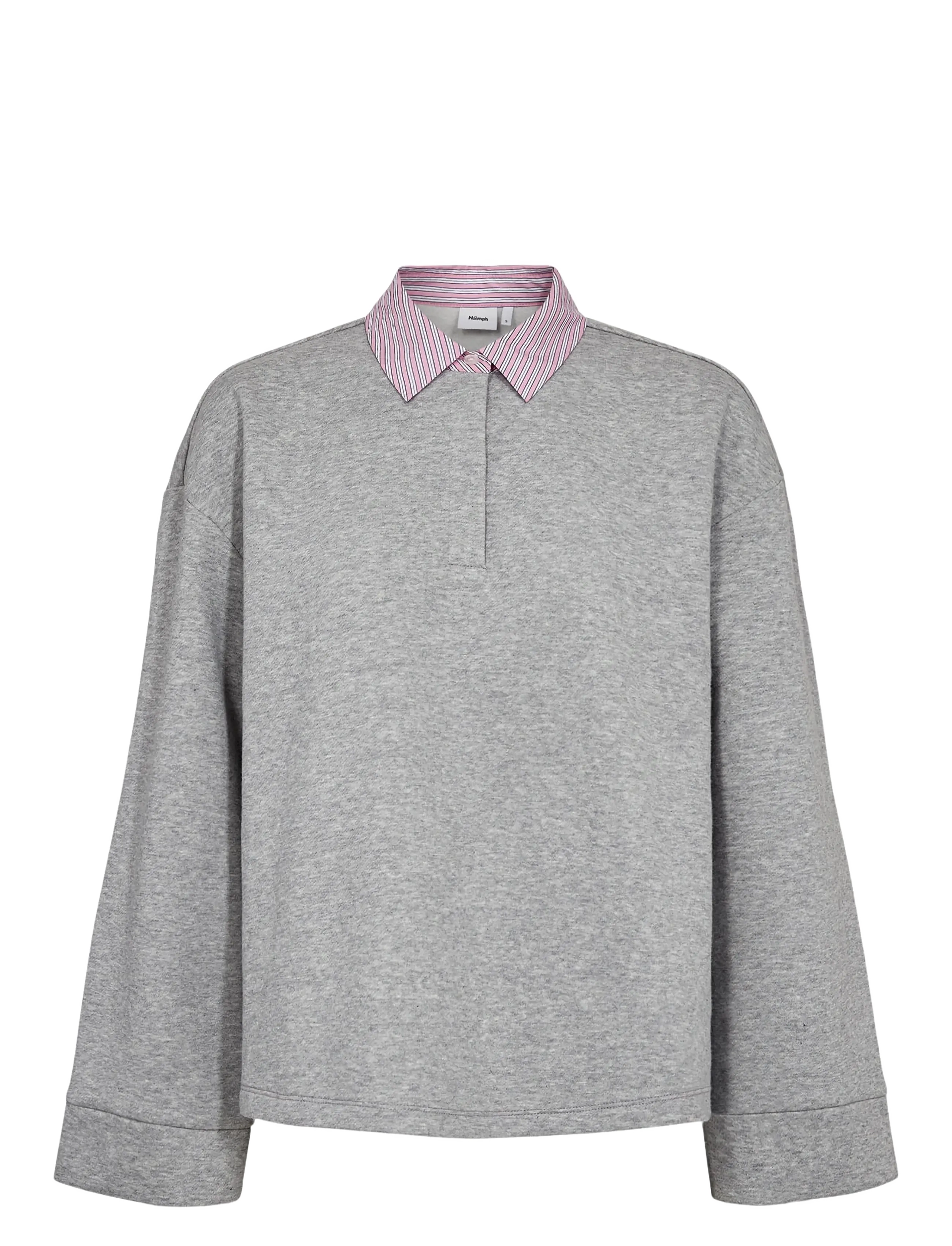 Nümph NUZURI SWEAT - Tøj - MEDIUM GREY MEL / grey