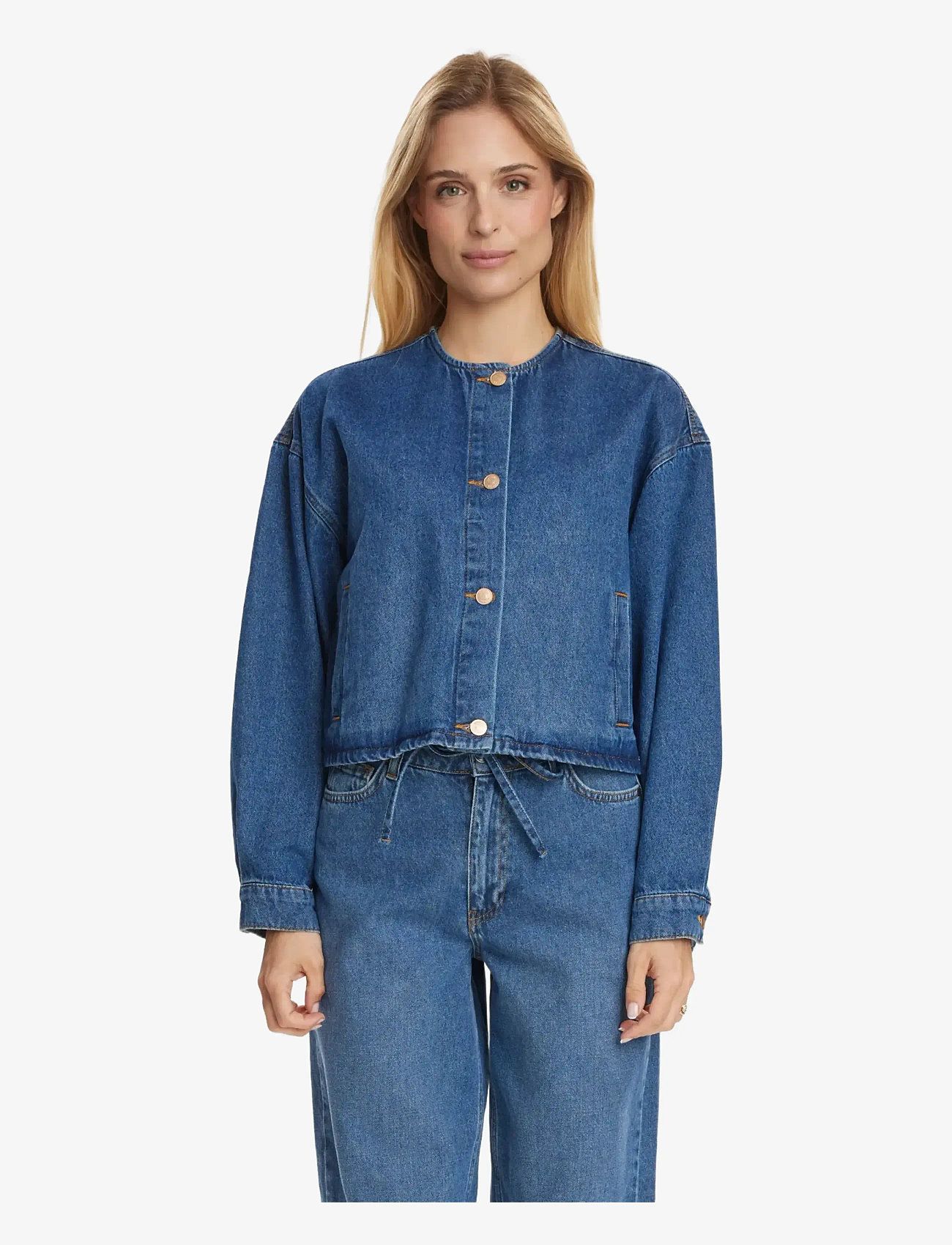 Nümph - NUCUBA JACKET - forårsjakker - classic blue denim - 0