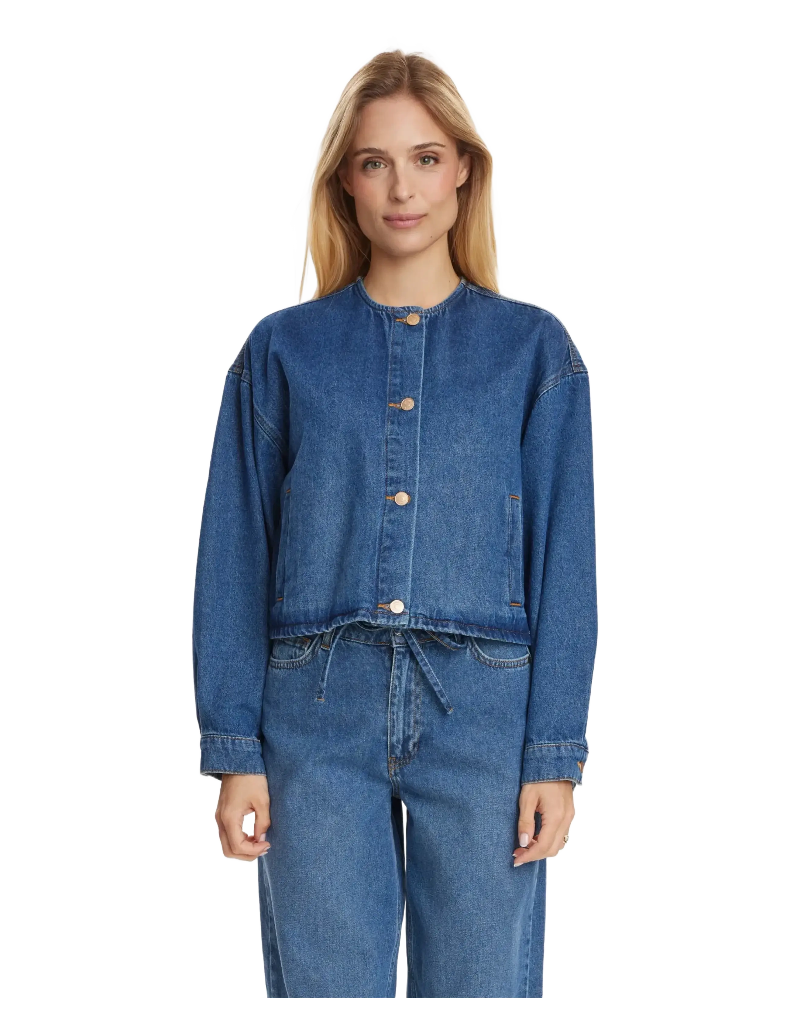 Nümph - NUCUBA JACKET - jeansjacken - classic blue denim - 0
