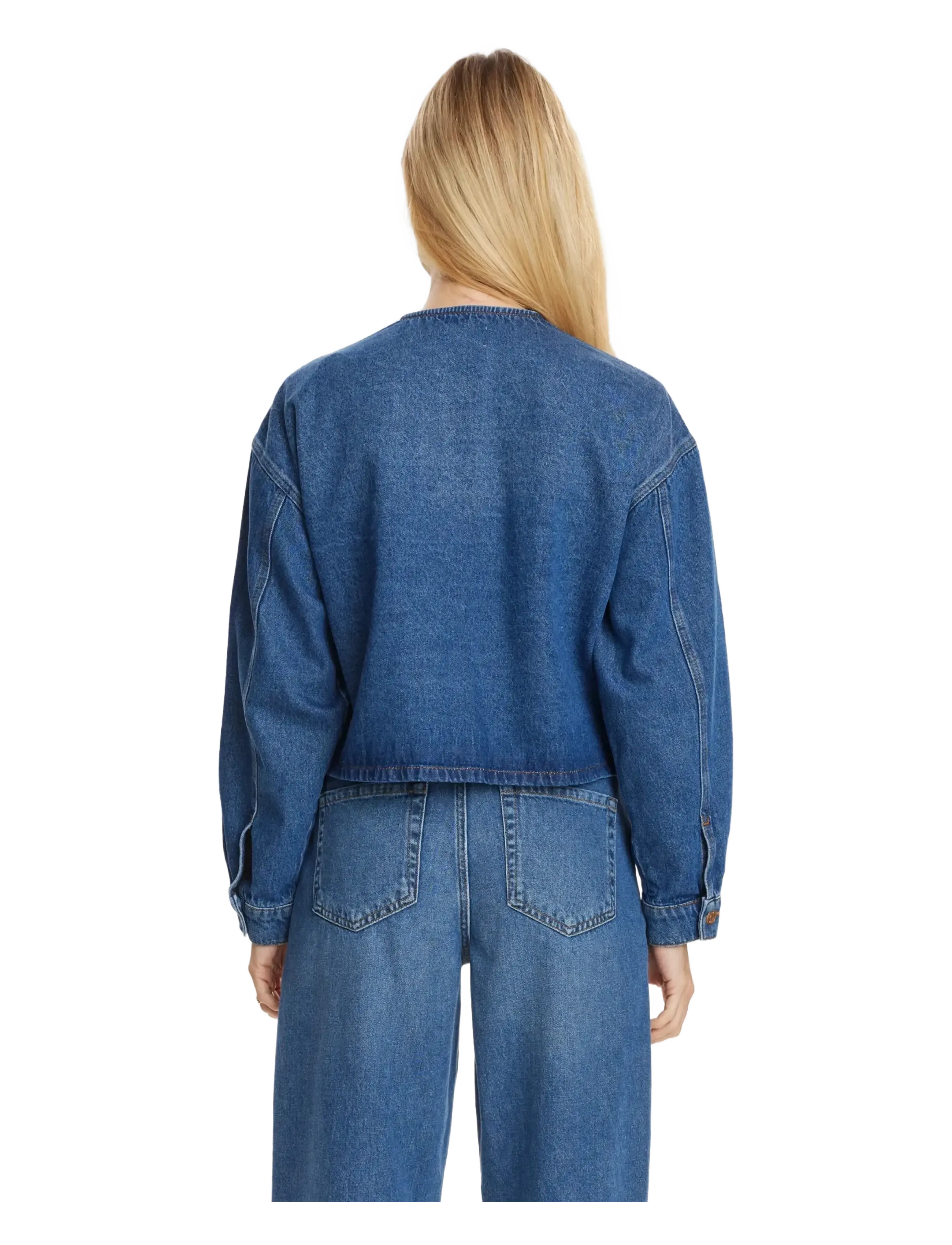 Nümph - NUCUBA JACKET - ytterkläder - classic blue denim - 1