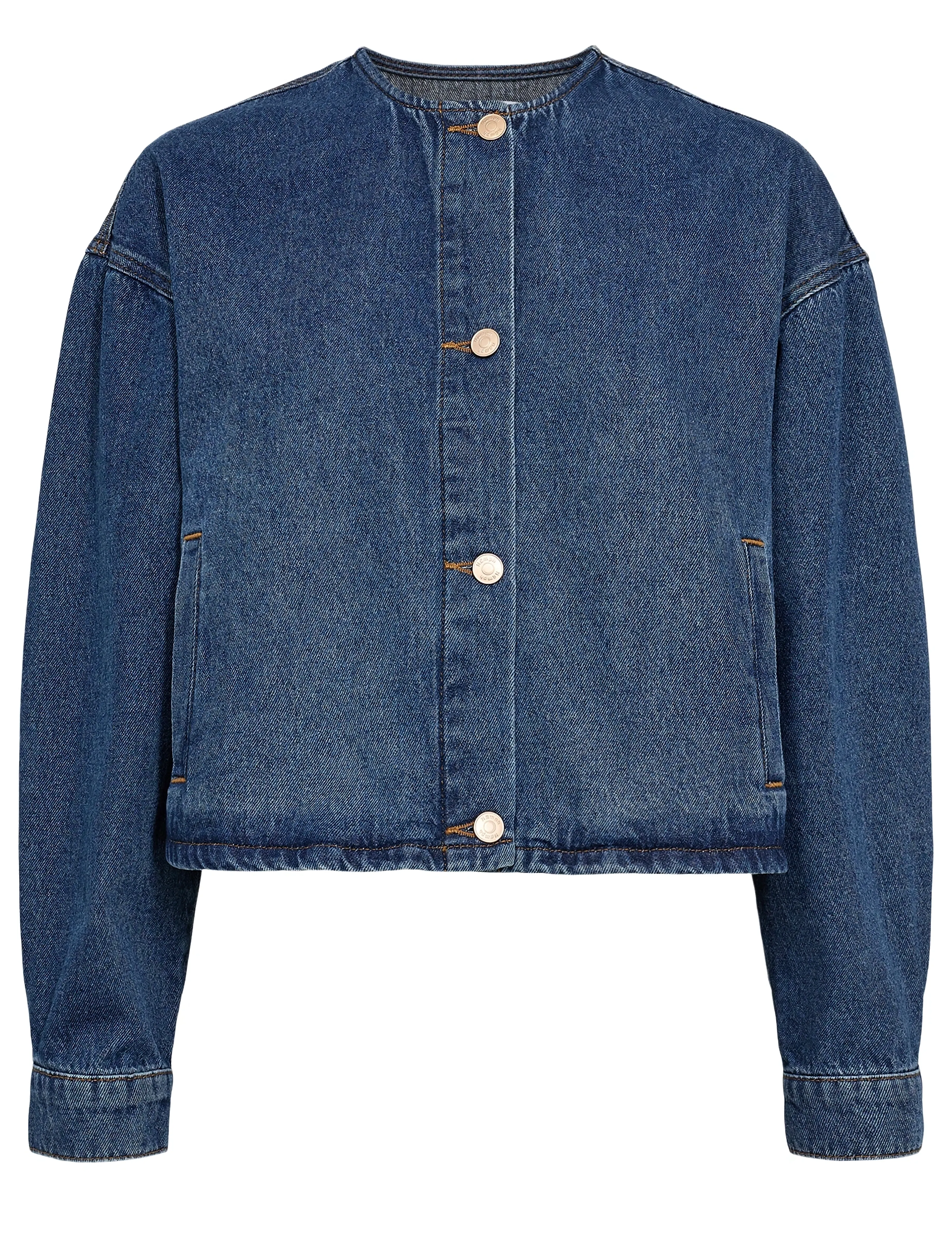 Nümph - NUCUBA JACKET - ytterkläder - classic blue denim - 3