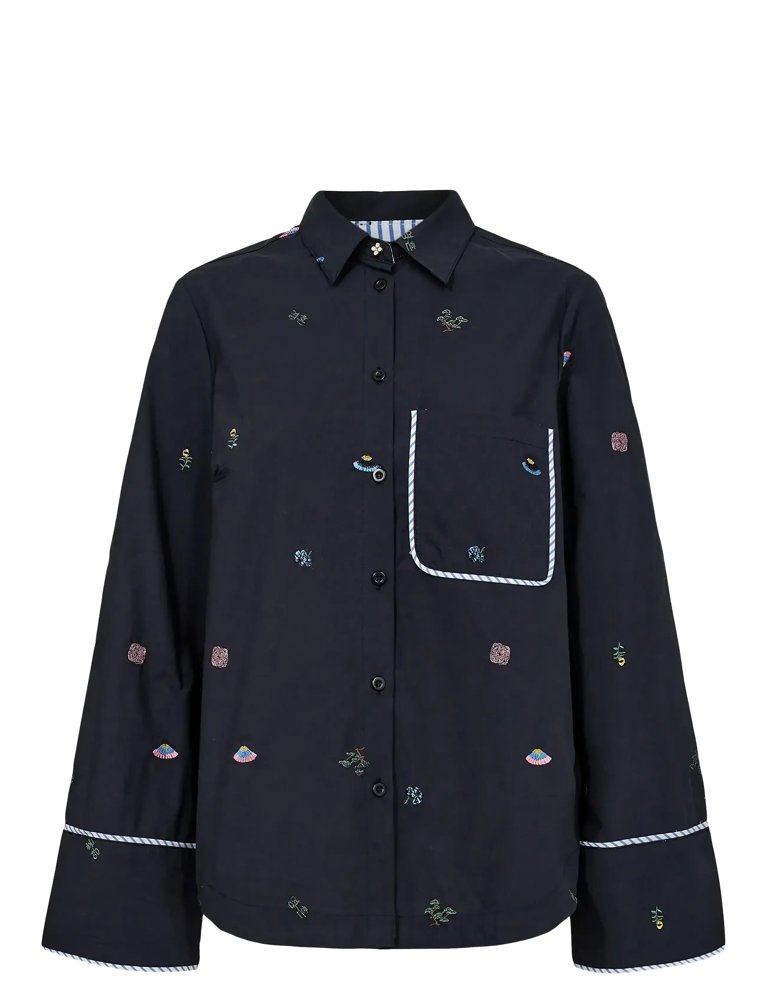 NÜMPH Nuchiro Boxy Shirt Navy - 38 - Damen