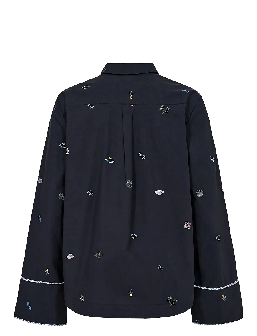 Nümph - NUCHIRO BOXY SHIRT - long-sleeved shirts - dark sapphire - 2