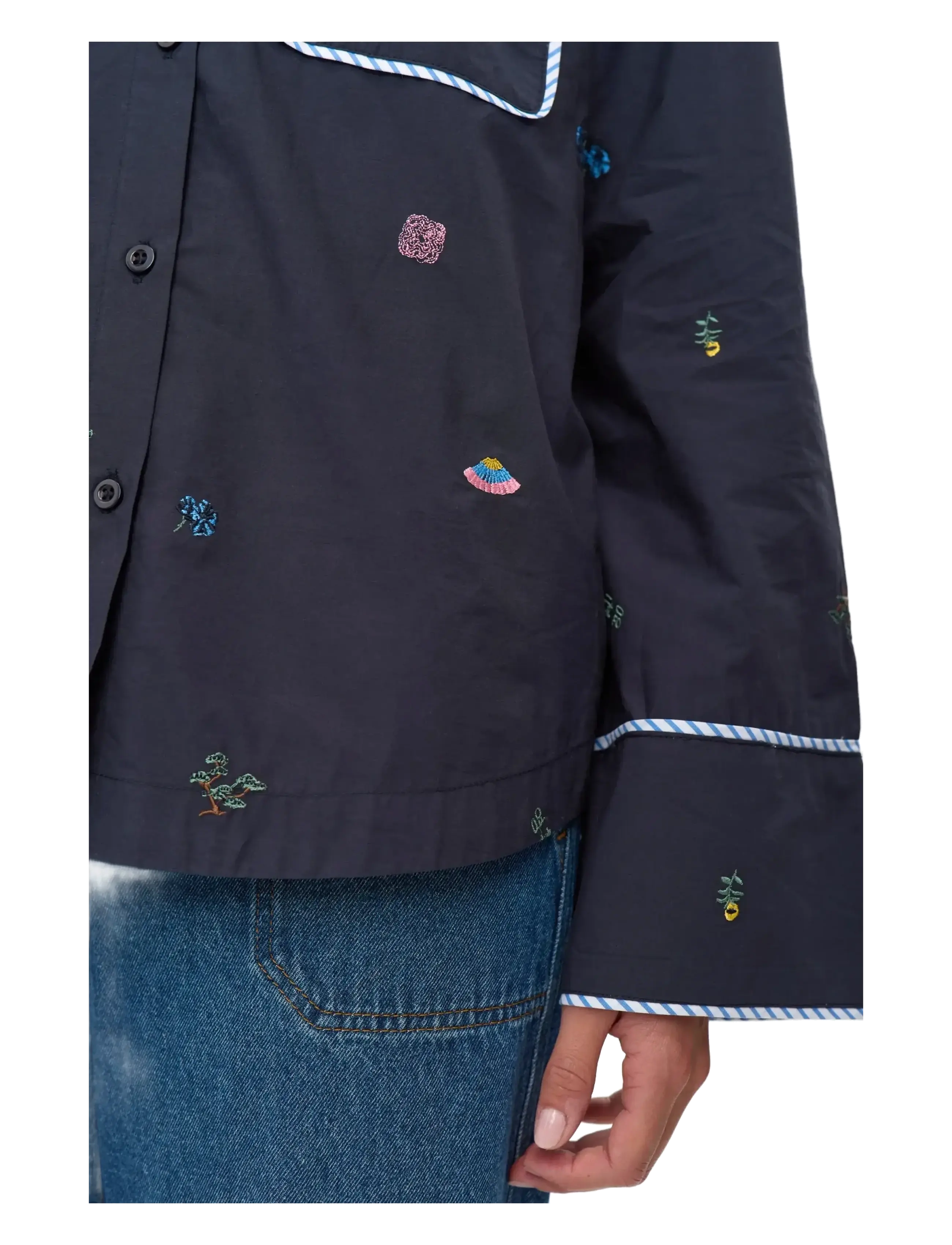 Nümph - NUCHIRO BOXY SHIRT - langärmlige hemden - dark sapphire - 3