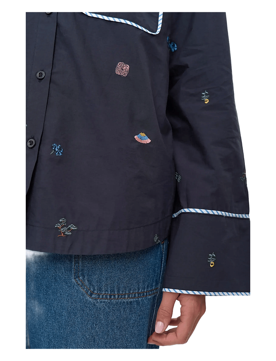 Nümph - NUCHIRO BOXY SHIRT - long-sleeved shirts - dark sapphire - 3