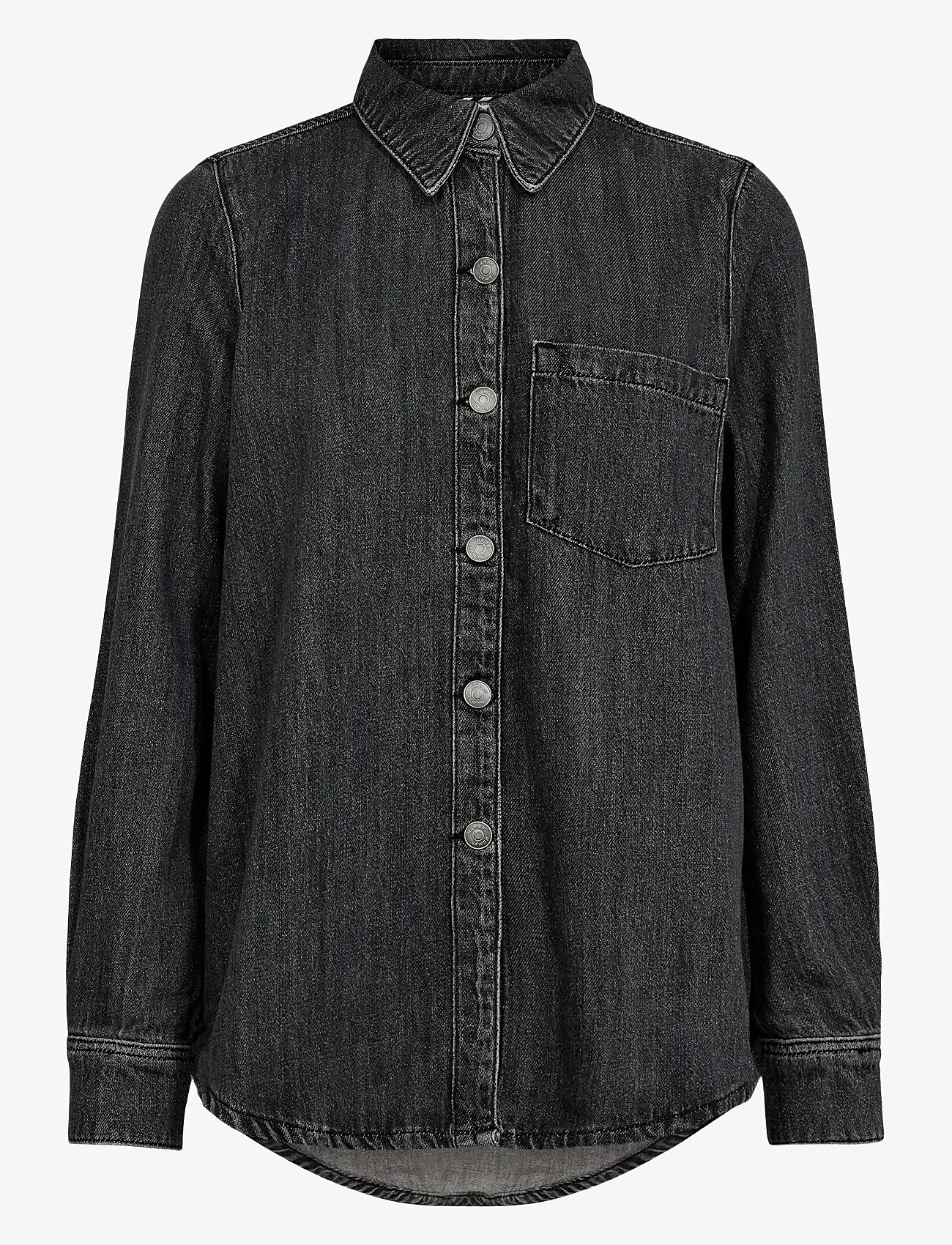 Nümph - NUSEOUL SHIRT - long-sleeved shirts - medium grey denim - 0