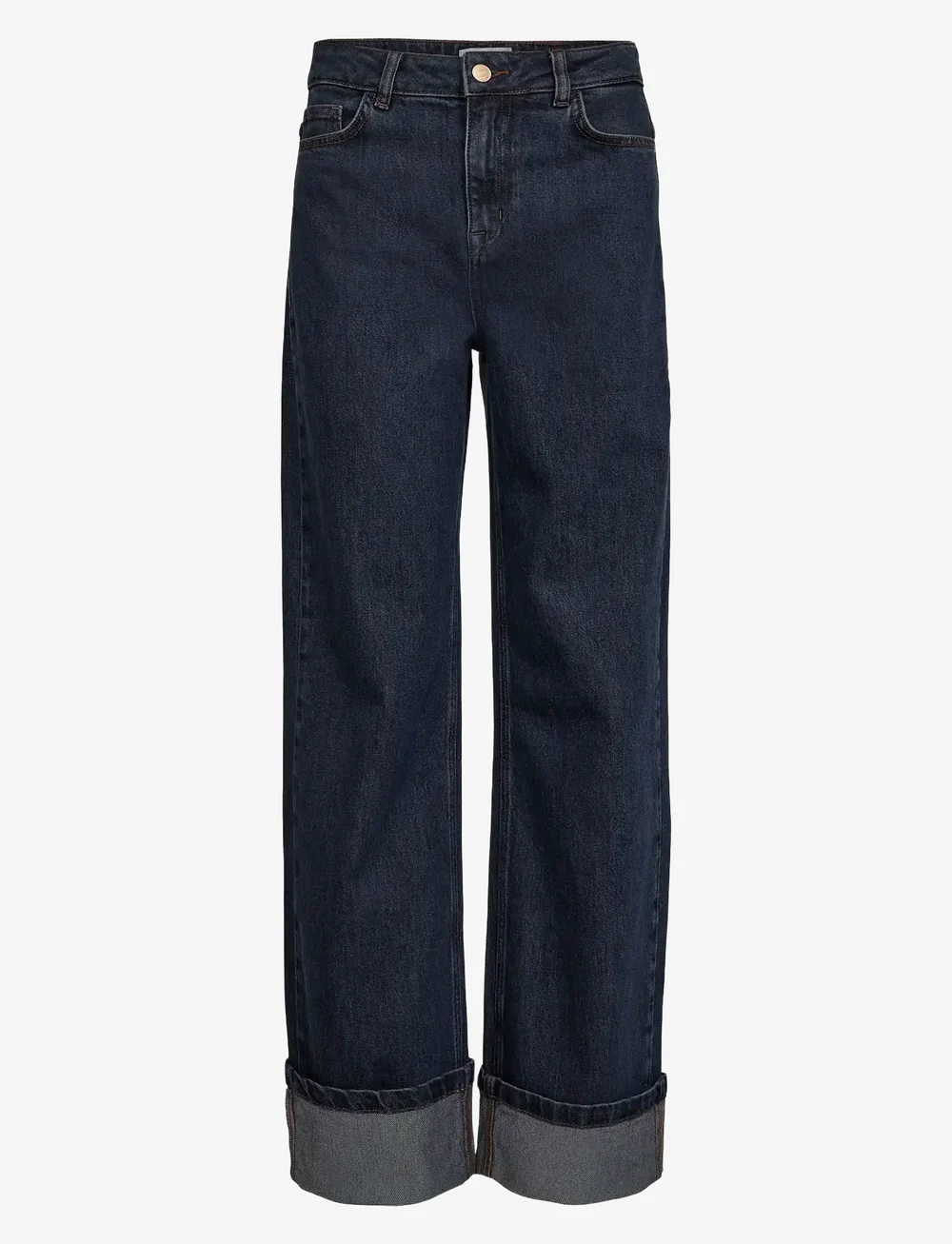 Nümph - NUTORONTO WIDE JEANS - brede jeans - dark denim blue - 0