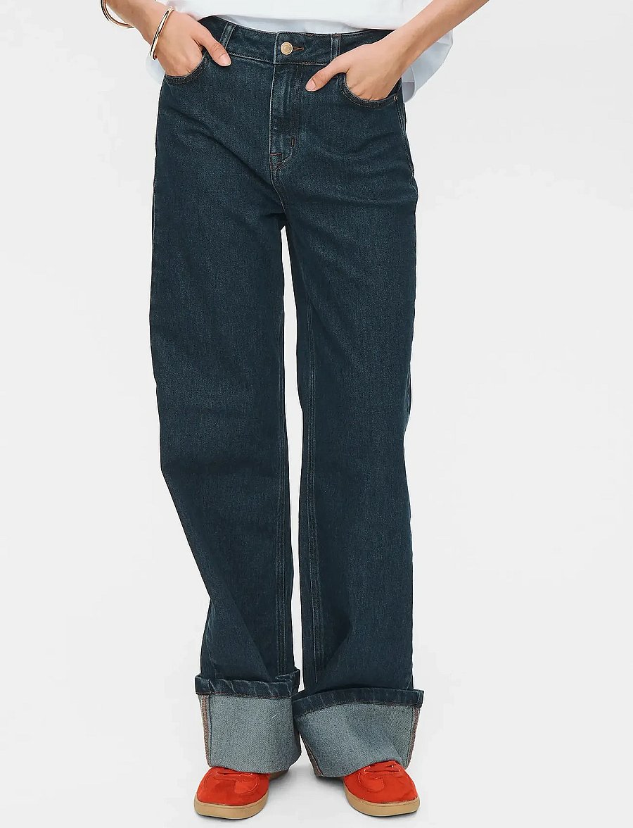 Nümph - NUTORONTO WIDE JEANS - hosen mit weitem bein - dark denim blue - 2