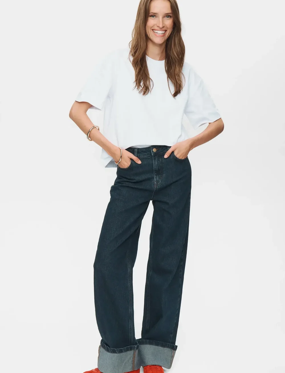 Nümph - NUTORONTO WIDE JEANS - brede jeans - dark denim blue - 3