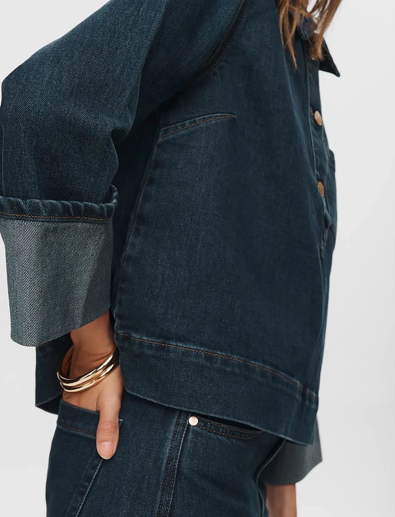 Nümph - NUTORONTO SHIRT - teksasärgid - dark denim blue - 5