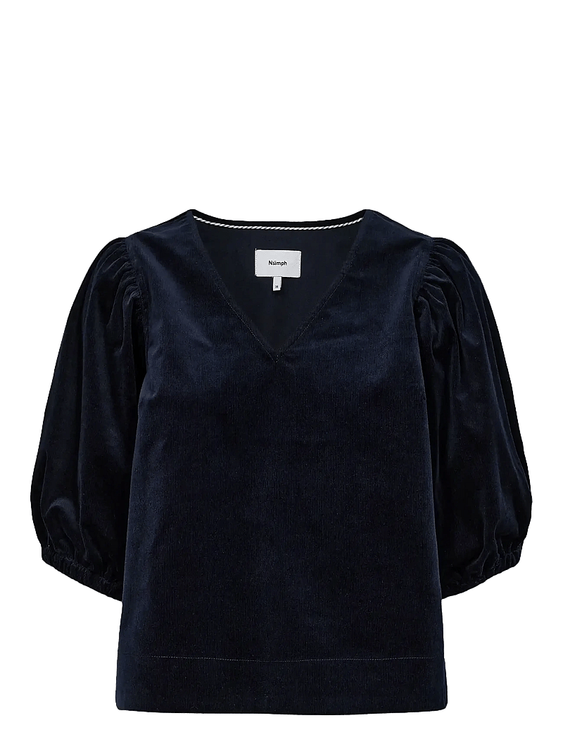 Nümph - NUJOANNA BLOUSE - short-sleeved blouses - dark sapphire - 1