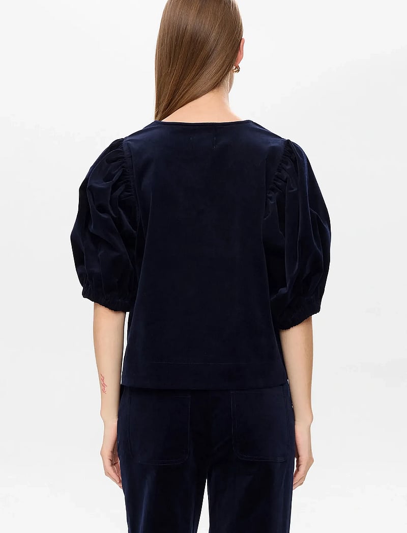 Nümph - NUJOANNA BLOUSE - short-sleeved blouses - dark sapphire - 3