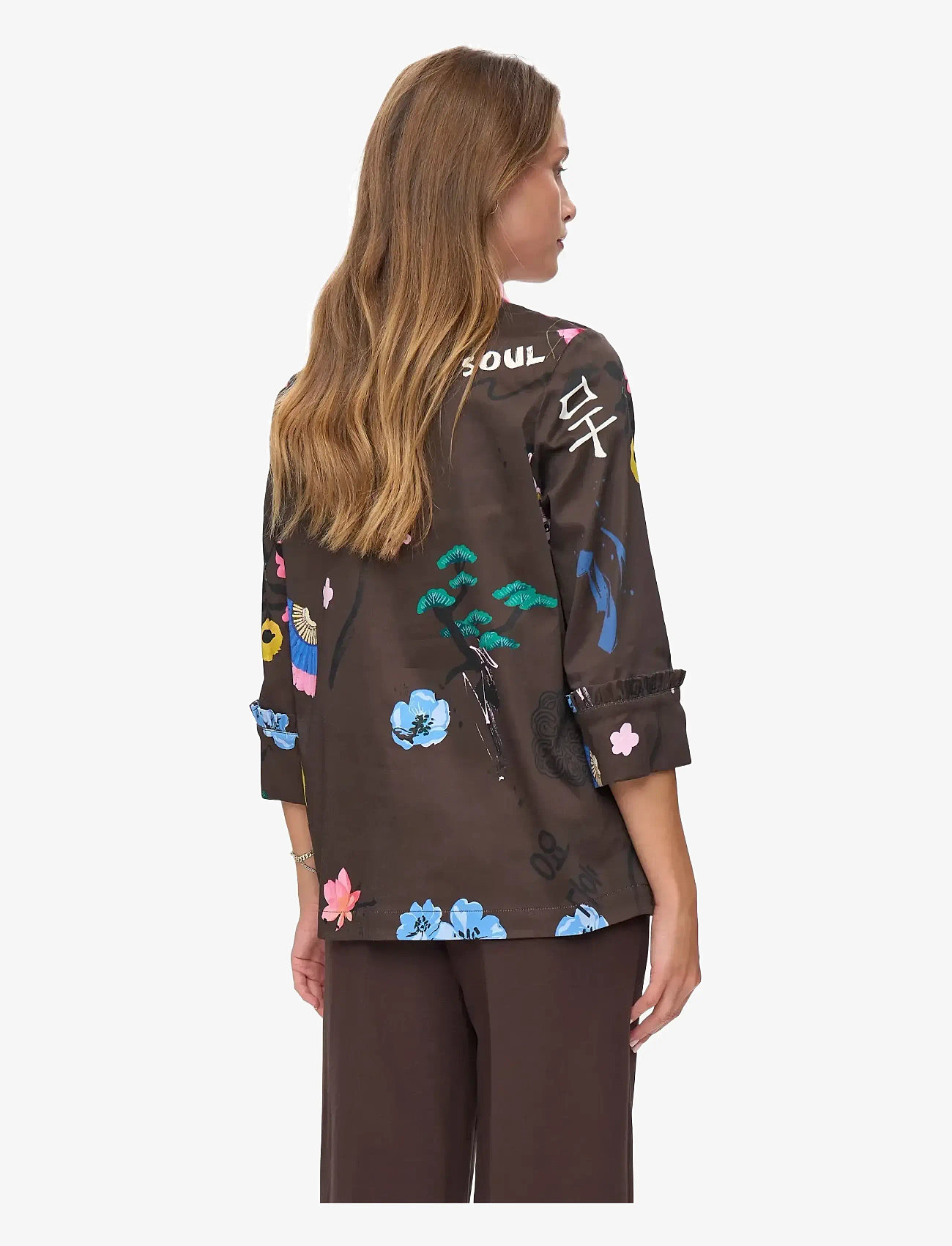 Nümph - NUMARKI SHIRT - langærmede bluser - black coffee - 1