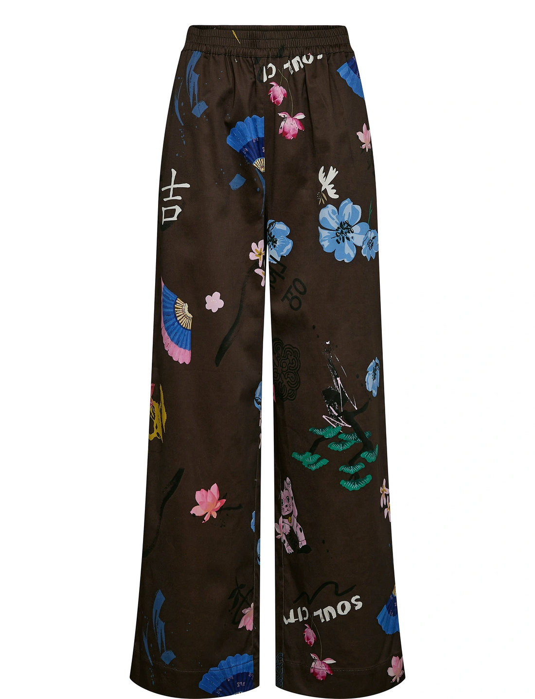 Nümph - NUMARKI PANTS - bukser med brede ben - black coffee - 4