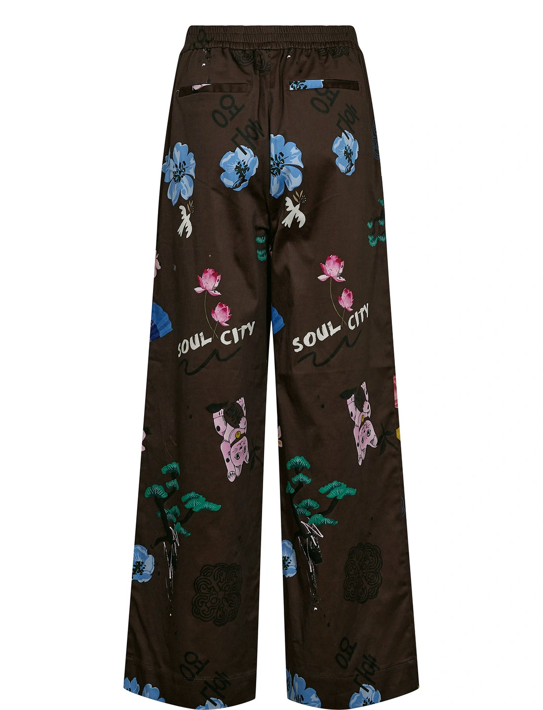 Nümph - NUMARKI PANTS - bukser med brede ben - black coffee - 5