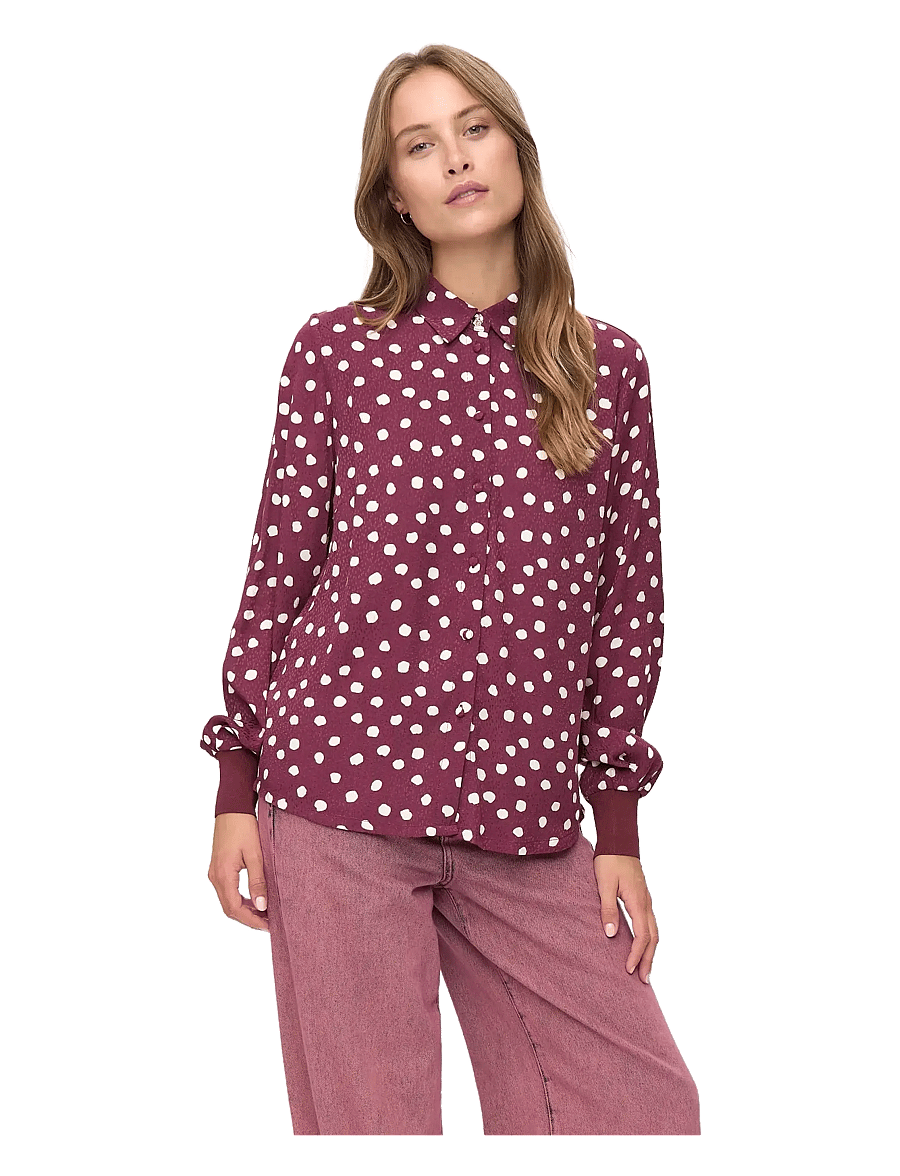 Nümph - NULIVY SHIRT - langärmlige hemden - winetasting - 0