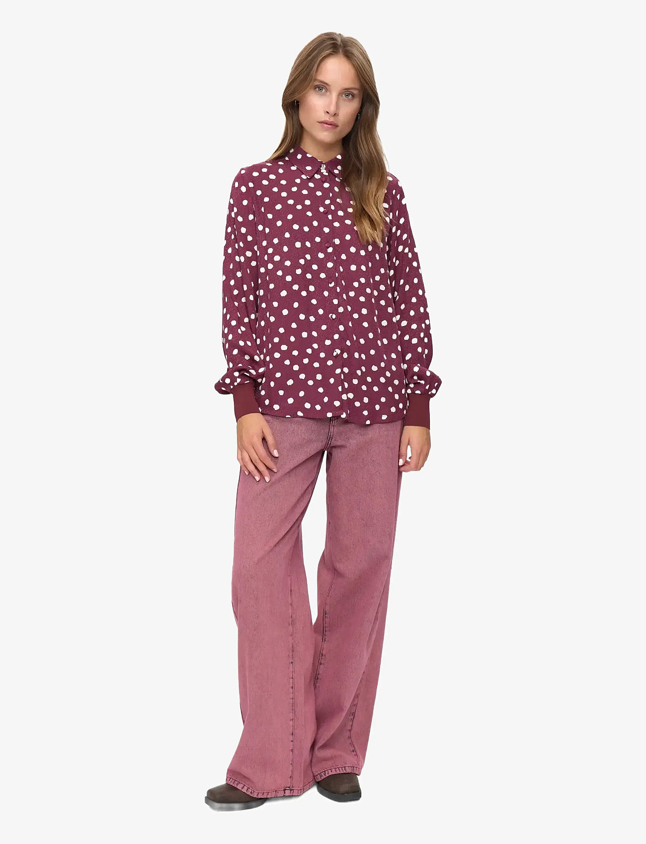 Nümph - NULIVY SHIRT - långärmade skjortor - winetasting - 2