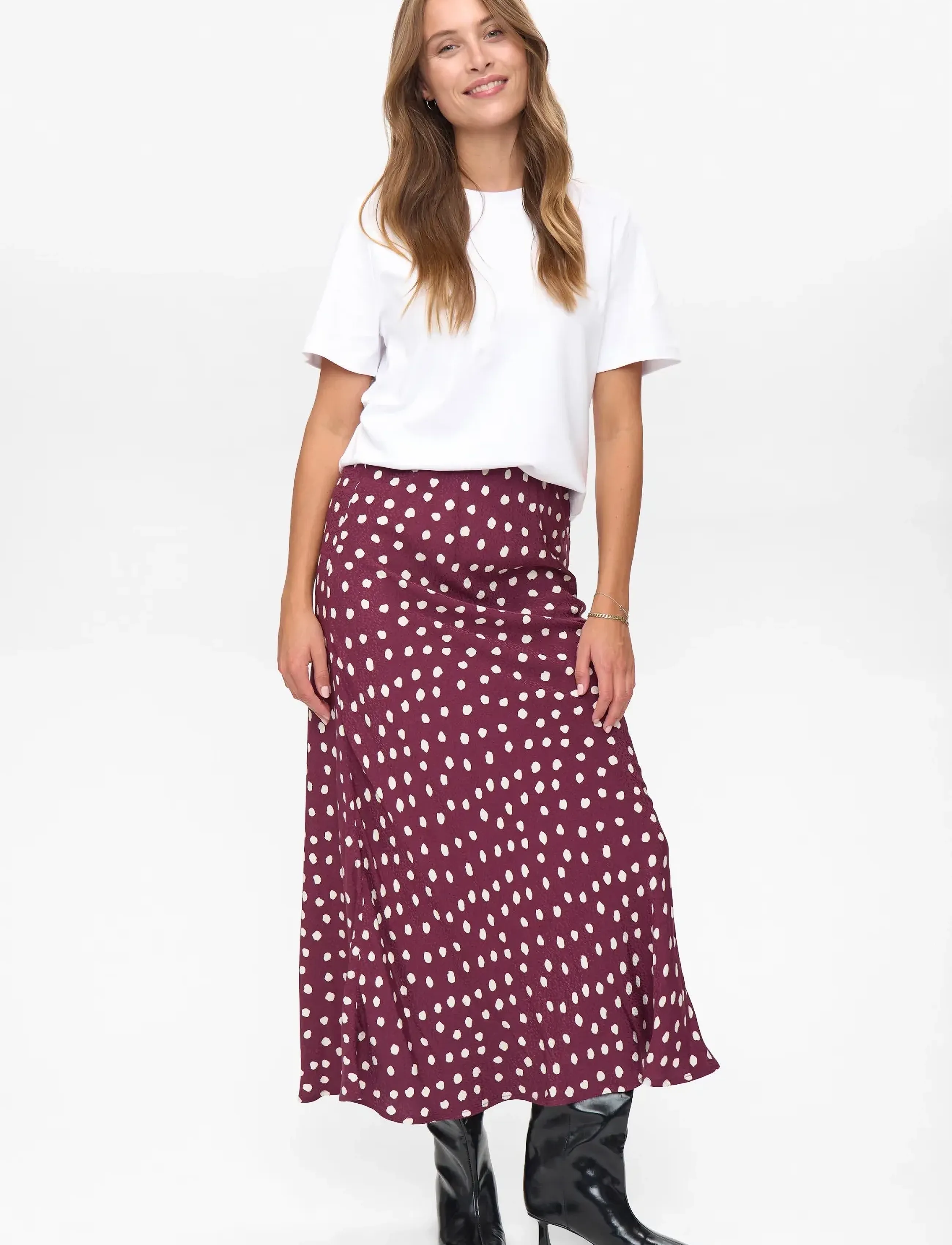 Nümph - NULIVY SKIRT - satin skirts - winetasting - 4