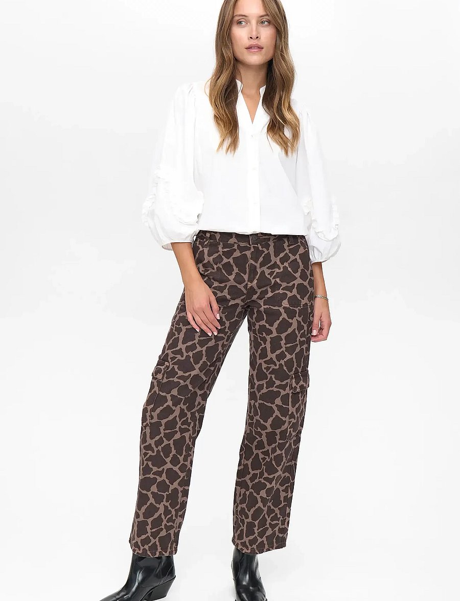 Nümph - NUHARU PANTS - cargobyxor - black coffee - 4