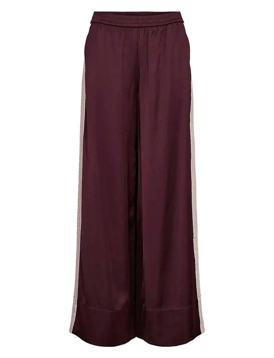 Nümph - NUSANTINA PANTS - hosen mit weitem bein - winetasting - 1