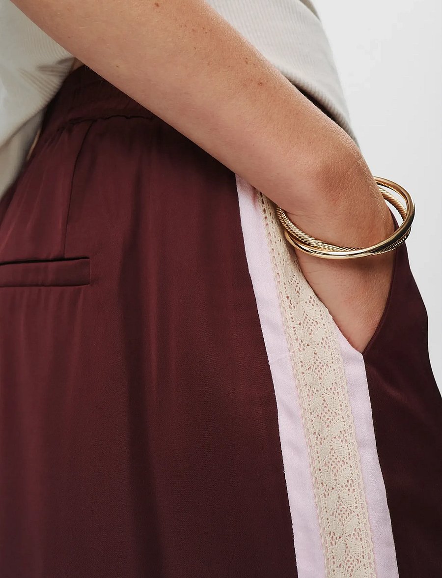 Nümph - NUSANTINA PANTS - hosen mit weitem bein - winetasting - 5