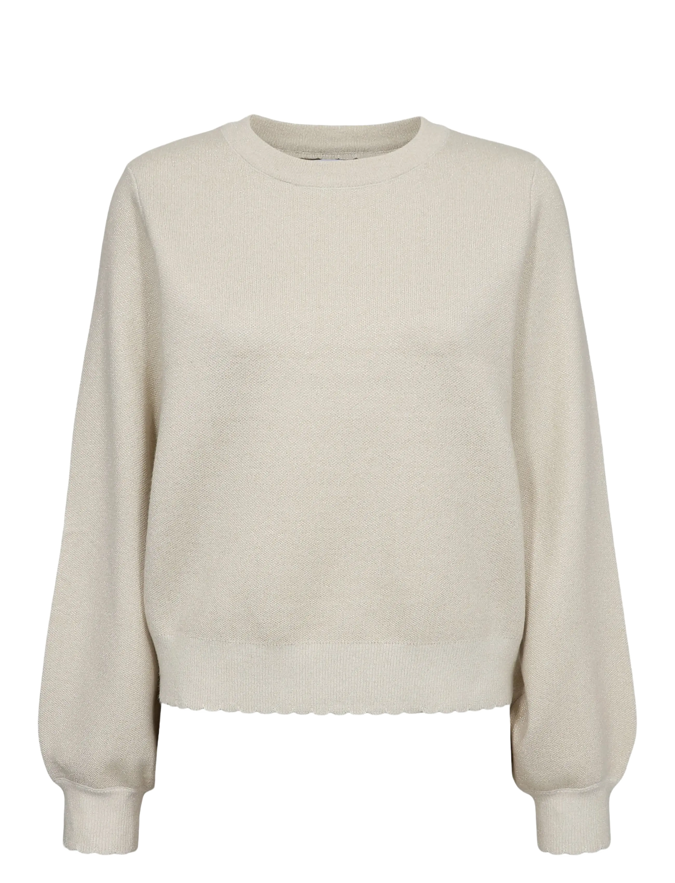 NÜMPH Nubir Solid Pullover Cream - XL - Damen