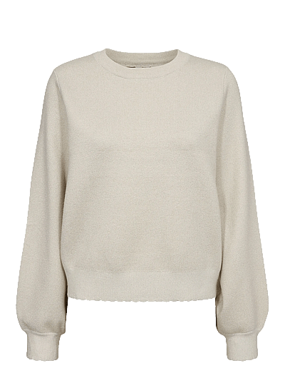 Nümph NUBIR SOLID PULLOVER - Hversdagsleg Tíska - CLOUD DANCER / cream