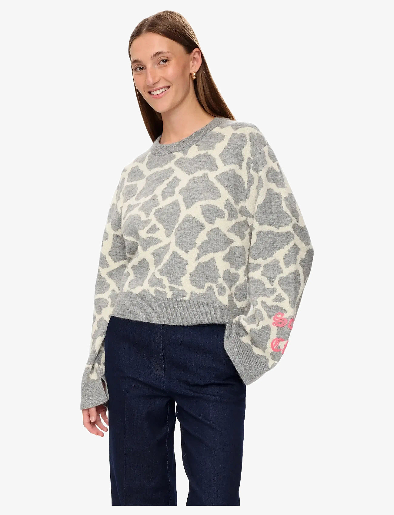 Nümph - NUGRIF PULLOVER - herbstliche kleidung - medium grey mel - 0