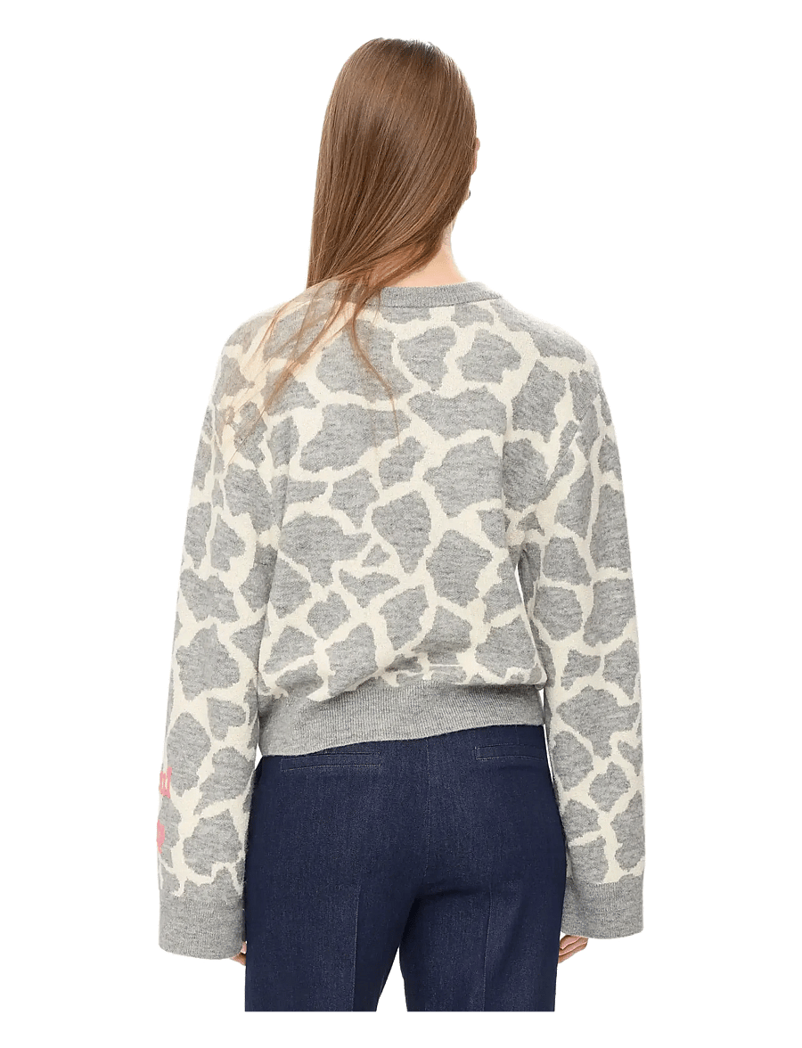 Nümph - NUGRIF PULLOVER - striktrøjer - medium grey mel - 1