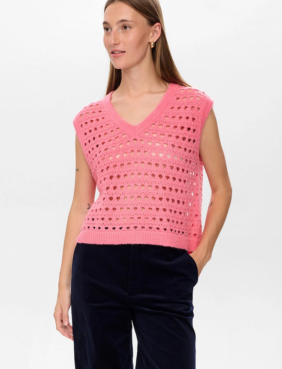 Nümph - NULAYA VEST - strickwesten - pink lemonade - 0