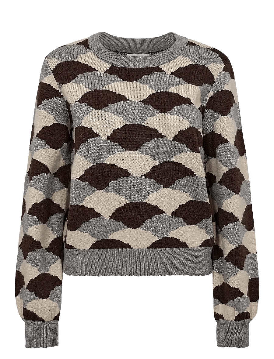 Nümph - NULILA PULLOVER - megztiniai - black coffee - 1