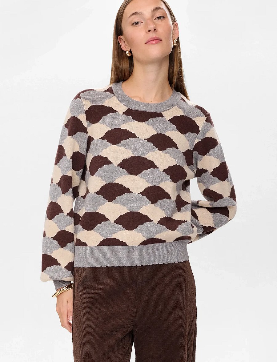 Nümph - NULILA PULLOVER - megztiniai - black coffee - 0