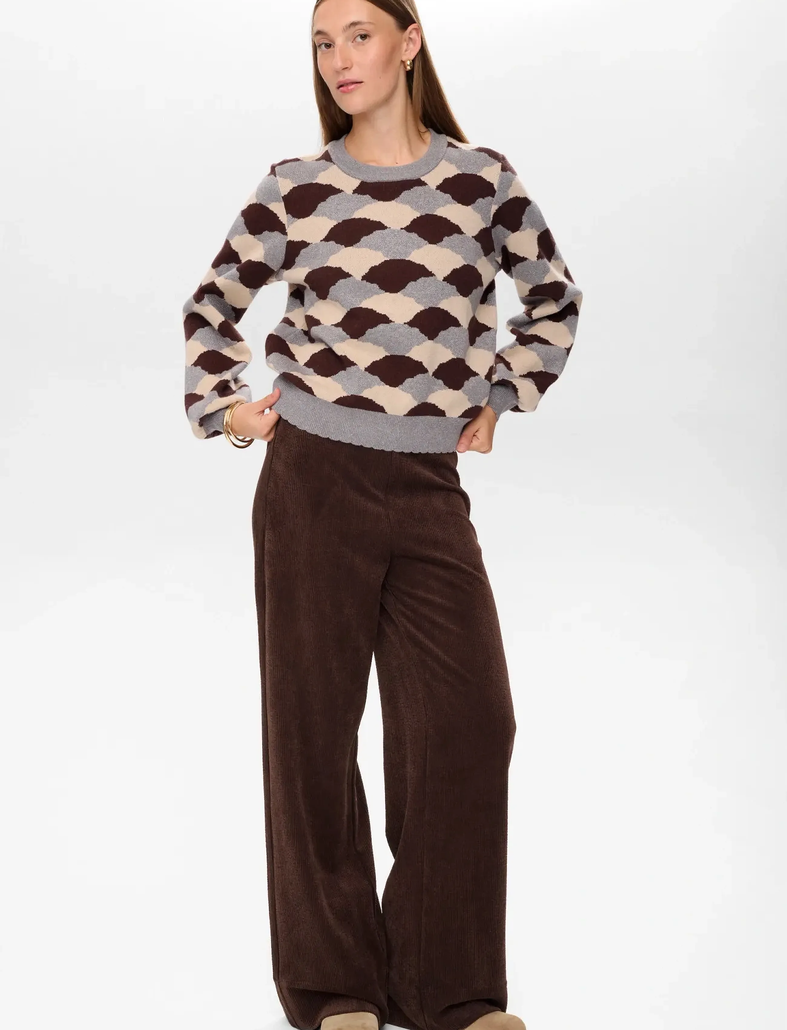 Nümph - NULILA PULLOVER - megztiniai - black coffee - 4