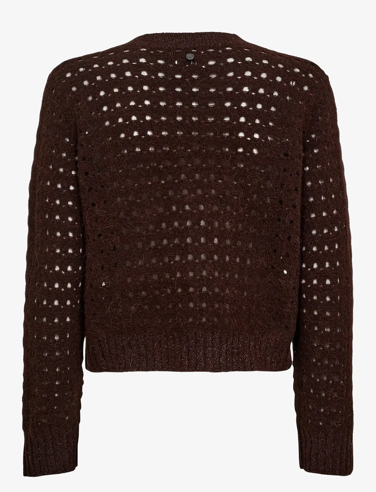 Nümph - NURIETTE DOT POINTELLE CARDIGAN - cardigans - black coffee - 1