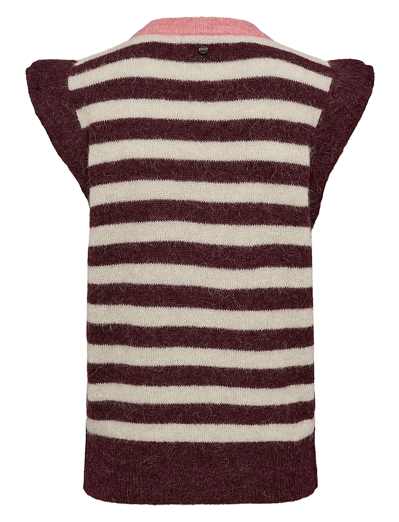 Nümph - NUCIARA RIETTE STRIPE VEST - knitted vests - winetasting - 1