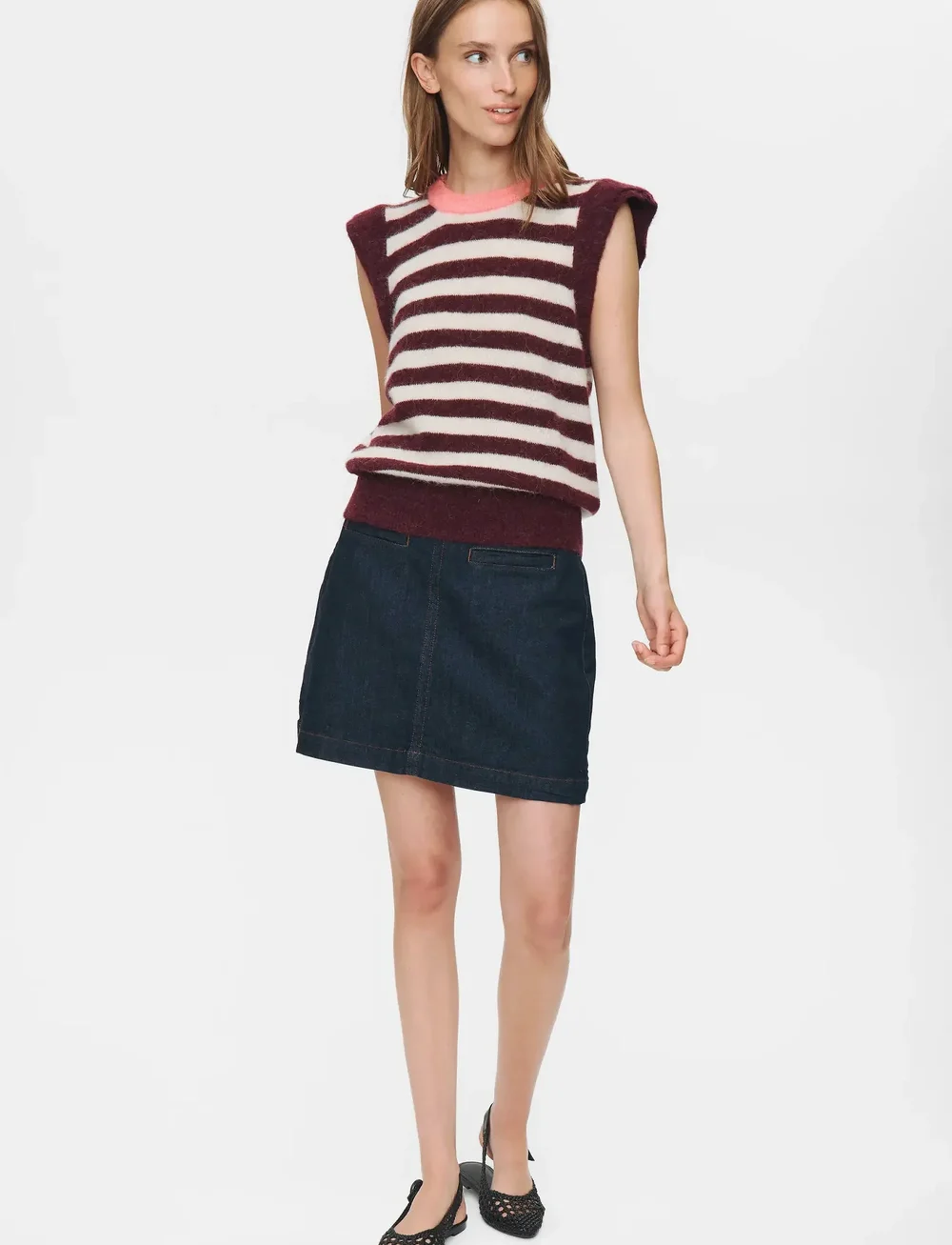 Nümph - NUCIARA RIETTE STRIPE VEST - knitted vests - winetasting - 3