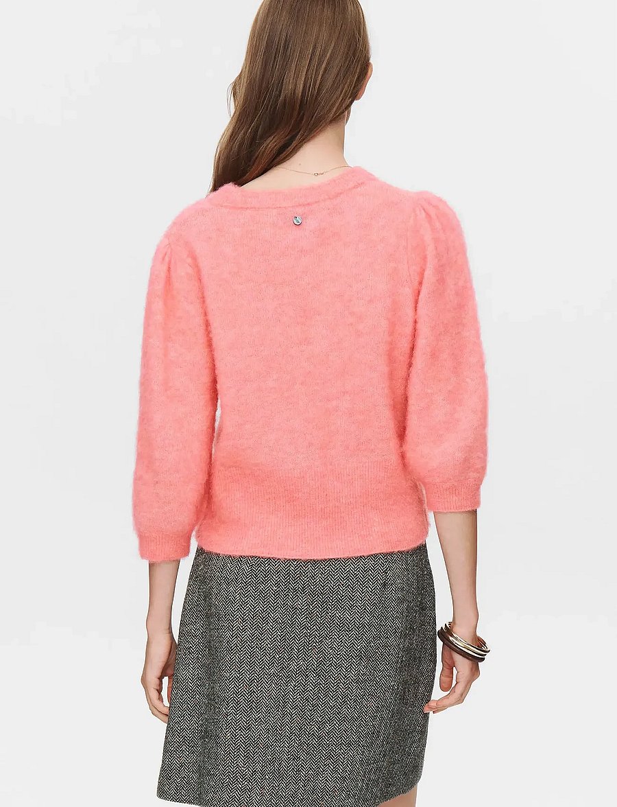 Nümph - NUSURI BRUSHED SS PULLOVER - striktrøjer - pink lemonade - 4